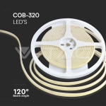 LED COB Лента 24V IP67 Зелена 320 LEDs 10W/m