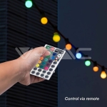 Градински Гирлянд с 15бр. 0.5W RGB Крушки 13м.