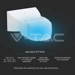 600W Микровълнов Сензор 180'D Бяло Тяло IP65