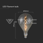 LED Крушка 4W Filament Спирала A160S 2700K Опушен