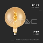 LED Крушка 4W Filament Спирала G200 2700K Амбър