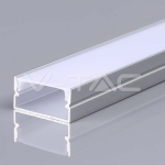 Монтажен Kит с Дифузер за LED Лента Алуминиев 2м.