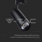 30W LED COB Релсов Осветител 3 в 1 Черно Тяло