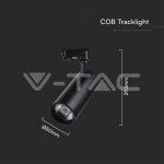 30W LED COB Релсов Осветител 3 в 1 Черно Тяло