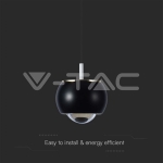 9W LED Висяща Лампа (10*10*100см) Черно 3000K