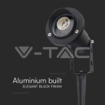 Колче За Земя Алуминий Черно GU10 IP65 (105*75*245мм)