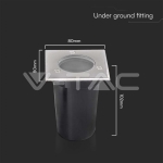 GU10 Корпус За Вграждане В Земя Квадрат