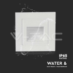 3W LED Осветител За Стъпала Бял Квадрат 3000K