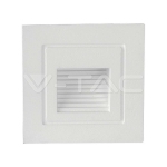 3W LED Осветител За Стъпала Бял Квадрат 3000K