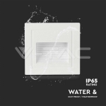 3W LED Осветител За Стъпала Бял Квадрат 3000K