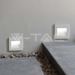 3W LED Осветител За Стъпала Бял Квадрат 3000K