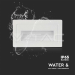 3W LED Осветител За Стъпала Бял Правоъгълен 3000K