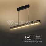 40W LED Linear Hanging Suspension Light : Up & Down System 3IN1 Black Body