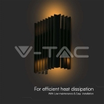 2*6W Стенна Лампа (W141*D65*H200мм) 3000K Черно Тяло IP65