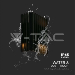 2*6W Стенна Лампа (W141*D65*H200мм) 3000K Черно Тяло IP65