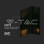 2*6W Стенна Лампа (W141*D65*H200мм) 4000K Черно Тяло IP65