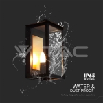 E14 Outdoor Lamp Holder (W200*D168*H350мм) Черно Тяло IP65