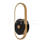 15W Стенна Лампа (L33*W15*H4.4мм) 3000K Черно + Златисто Тяло IP65