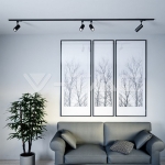 15W LED Прожектор Релсов Монтаж SAMSUNG Чип Черен 5000K