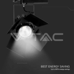 33W LED Прожектор Релсов Монтаж SAMSUNG Чип Черен 3000K