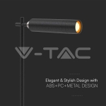 3W LED Магнитна Настолна Лампа 4000K Черно Тяло