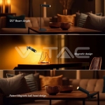 3W LED Магнитна Настолна Лампа 4000K Черно Тяло