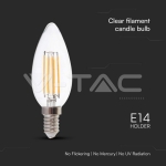 LED Крушка 6W Filament E14 Кендъл 3000К 130LM/W