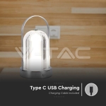 LED Настолна Лампа 1800mAH Батерия 120*190 Хром 3 в 1