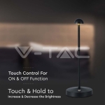 3W Led Настолна Лампа Черна 3 в 1