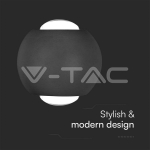 2W LED COB Луна 3000K Черно Тяло