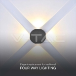 4W LED COB Луна 3000K Черно Тяло