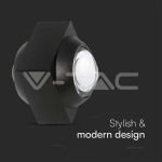 2W LED COB Луна 3000K Черно Тяло