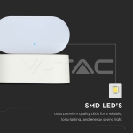 6W Стенна Лампа Бяла IP65 Подвижна 3000К