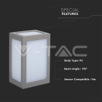 12W Стенна Лампа Сиво Тяло 3000К