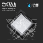 6W LED Стенна Лампа 3000К Черна Квадрат Полу Периферия