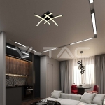 LED Осветител 24W Черен 3000К