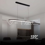 24W LED Висяща Лампа (80*100CM) 4000K Черно Тяло