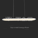 24W LED Висяща Лампа (80*100CM) 4000K Бяло Тяло