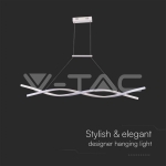 LED Осветител 30W Висящ (120*100CM) 4000K Бяло Тяло