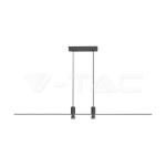 19W LED Висящ Осветител Със Спот Черен 3000K