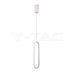 13W LED Висяща Лампа 40CM 3000K Бяло Тяло