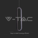 13W LED Висяща Лампа 40CM 4000K Черно Тяло