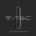 13W LED Висяща Лампа 40CM 3000K Черно Тяло