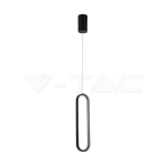 13W LED Висяща Лампа 40CM 3000K Черно Тяло