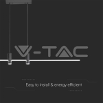 19W LED Висящ Осветител Със Спот Черен 4000K