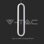 13W LED Висяща Лампа 40CM 4000K Бяло Тяло