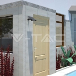 8W LED Соларна Стенна Лампа 3000К