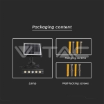 8W LED Соларна Стенна Лампа 4000К