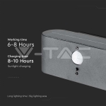 2.5W LED Соларна Стенна Черна PIR Сензор 3000K IP44