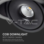 20W LED COB Луна 3 в 1 Черно Тяло
